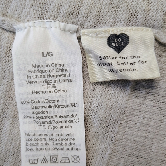 Madewell women's open front cardigan, lightweight,cotton blend,size L, pockets. - Picture 16 of 16